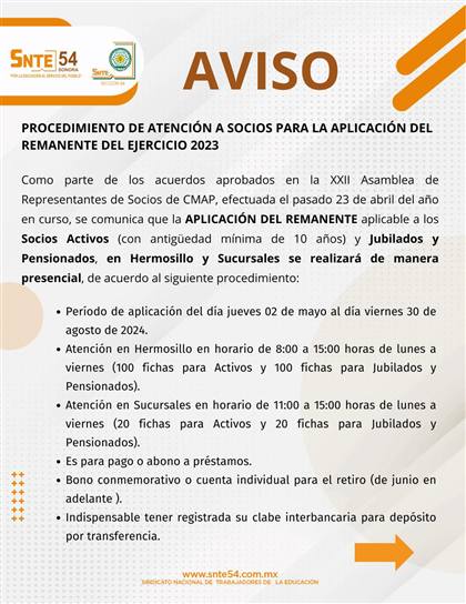 Aviso Remanente